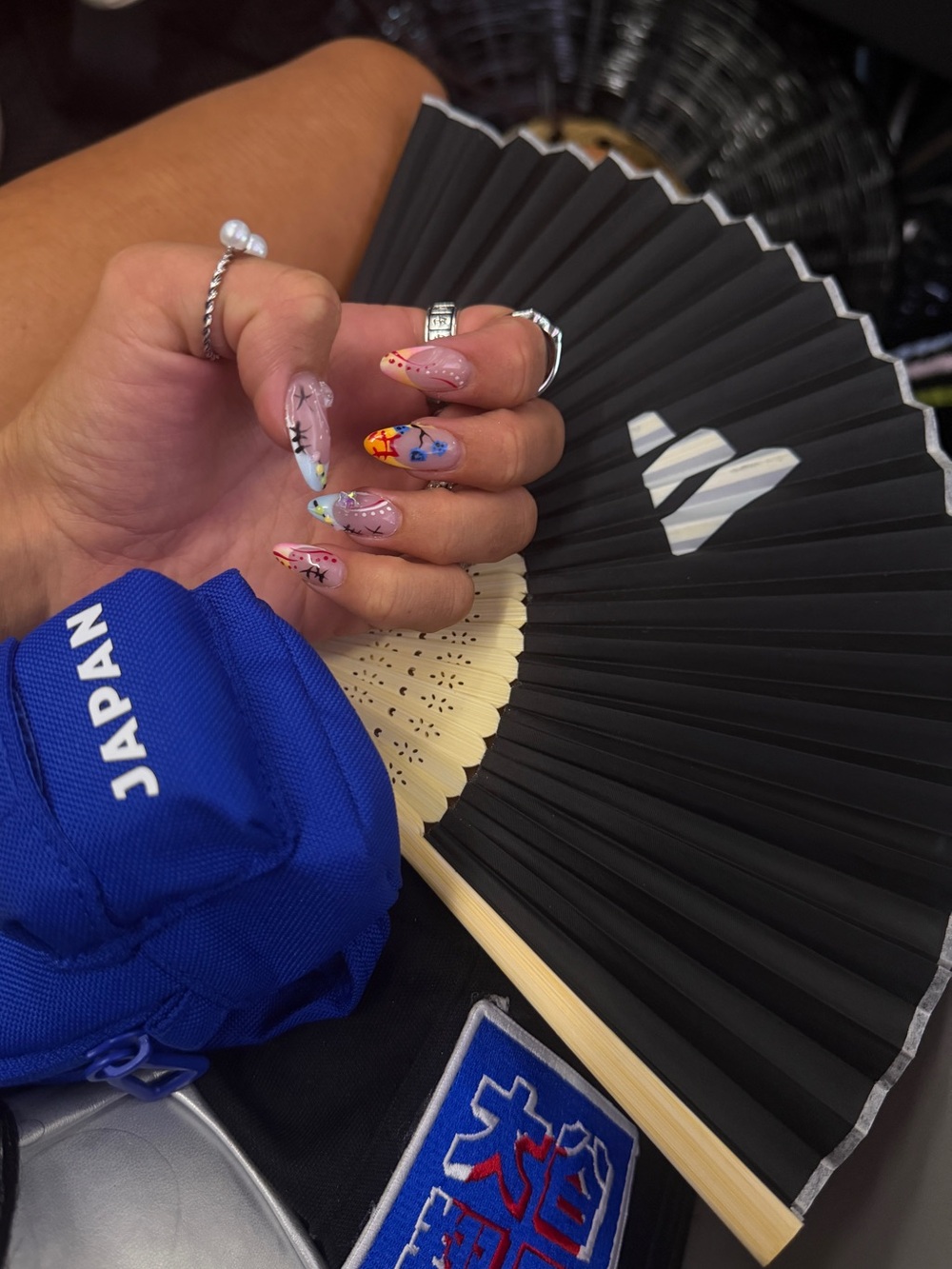 Black adidas Japanese hand fan from Japan limited edition